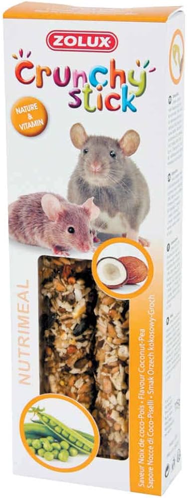 ZOLUX Crunchy Stick Rat Coco Pois 115g