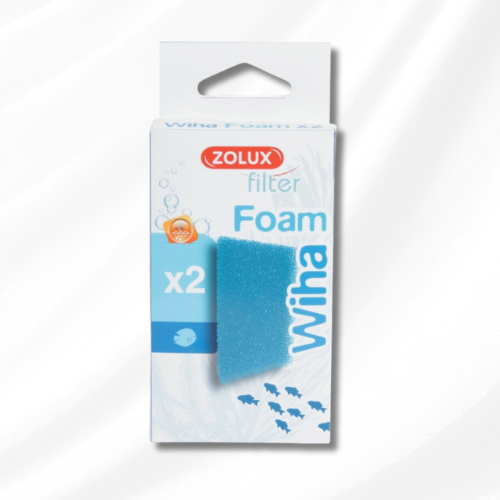 ZOLUX Cartouche mousse bleue pour filtre des aquariums Wiha (x2)