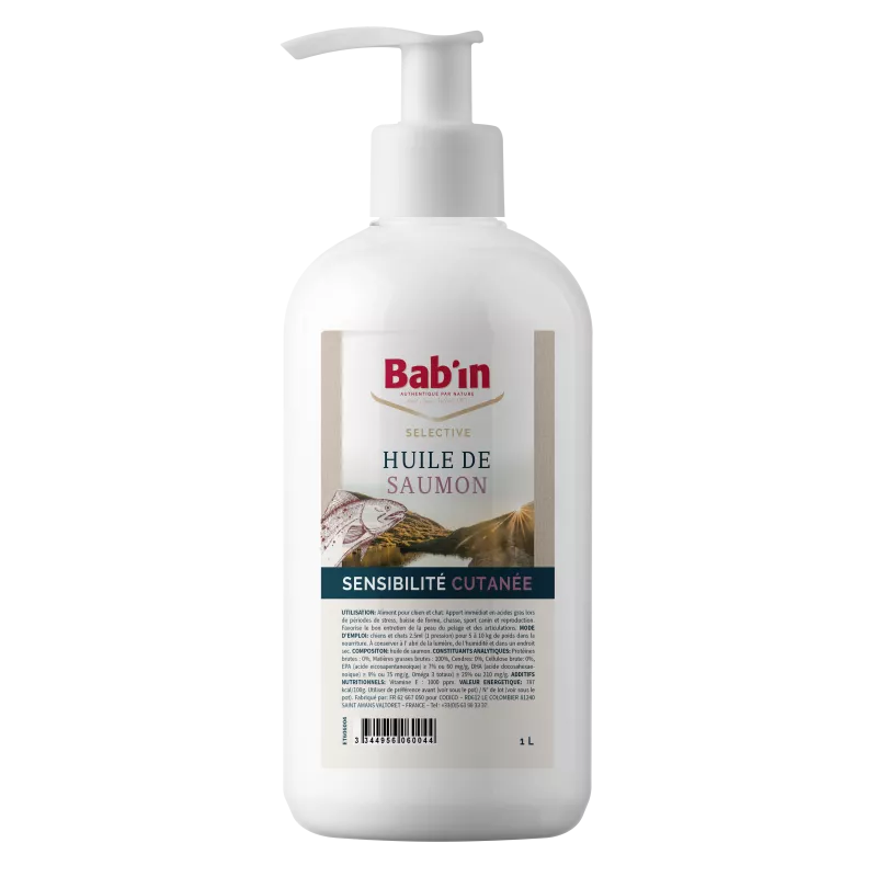 Bab'In Huile de Saumon pour Chien & Chat 250ml