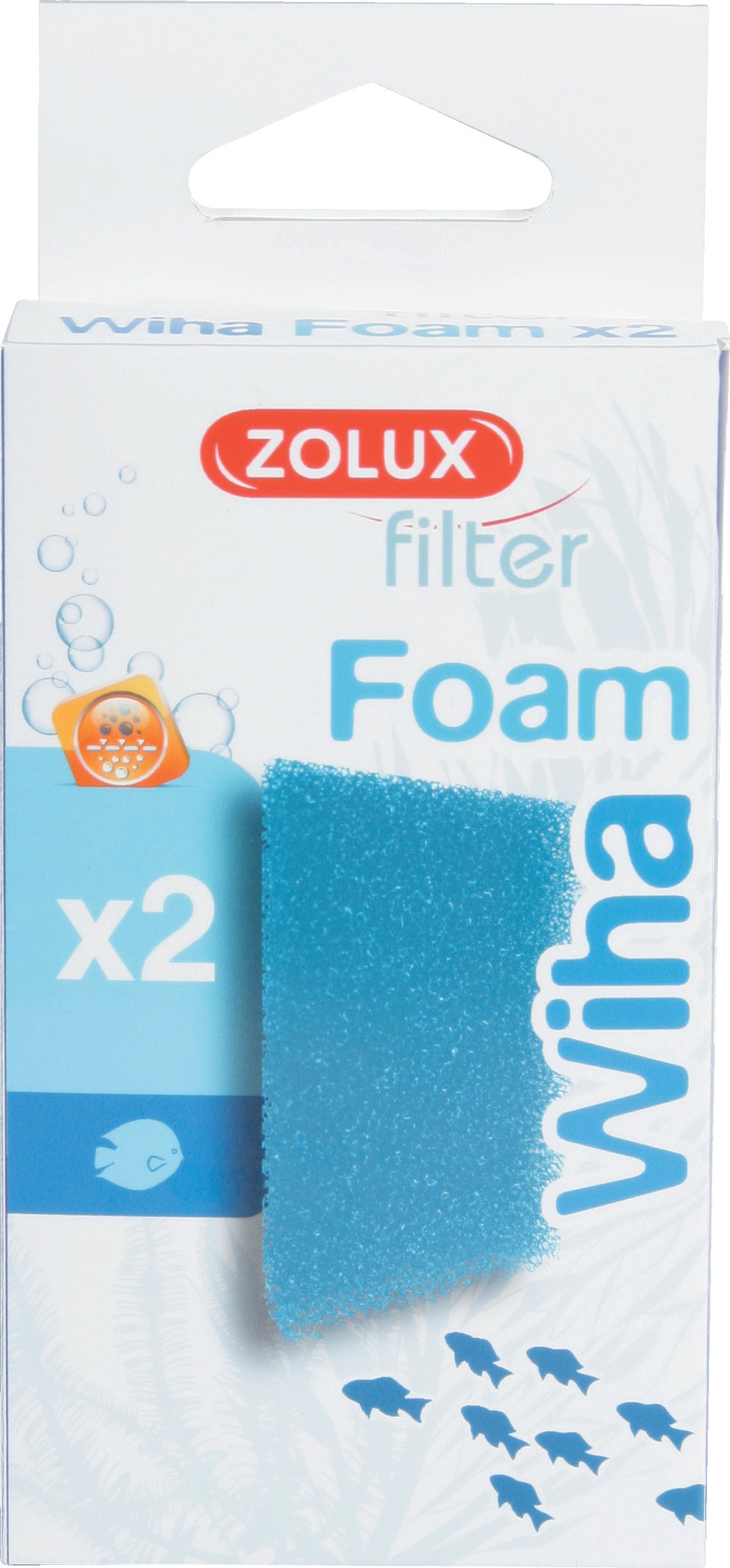 ZOLUX Cartouche mousse bleue pour filtre des aquariums Wiha (x2)
