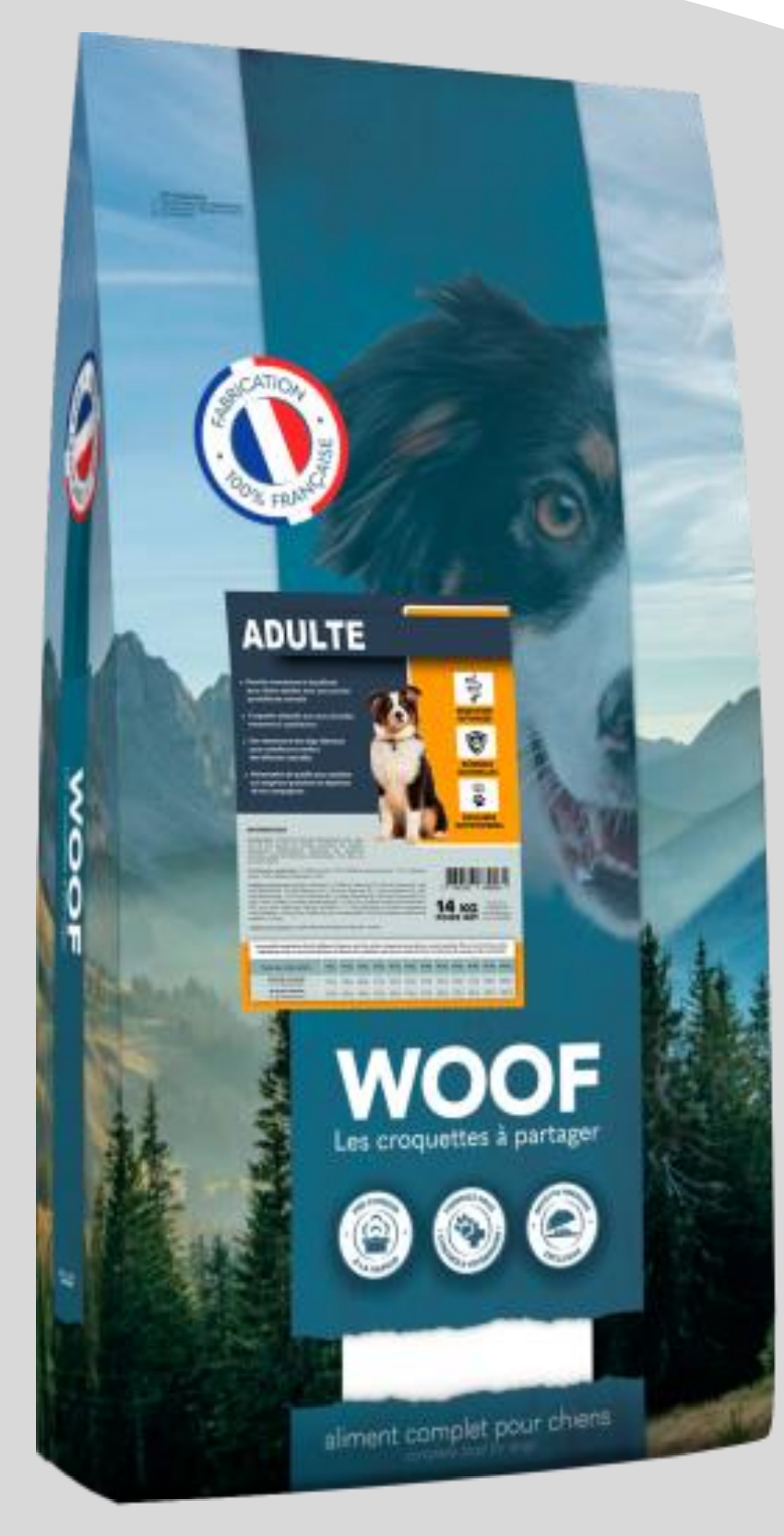 WOOF Adulte 14kg (1 palette - 10 sacs)