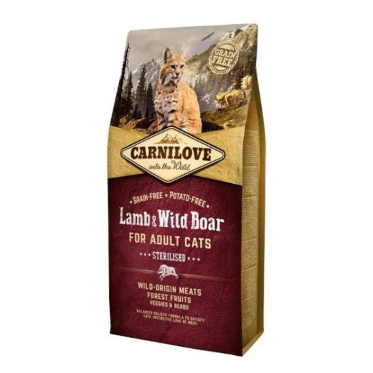 CARNILOVE Chat Stérilisé Agneau & Sanglier 2kg