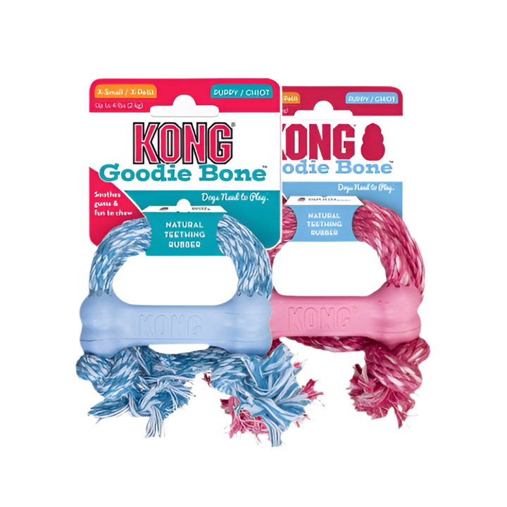 KONG Goodie Bone chiot avec corde bleu