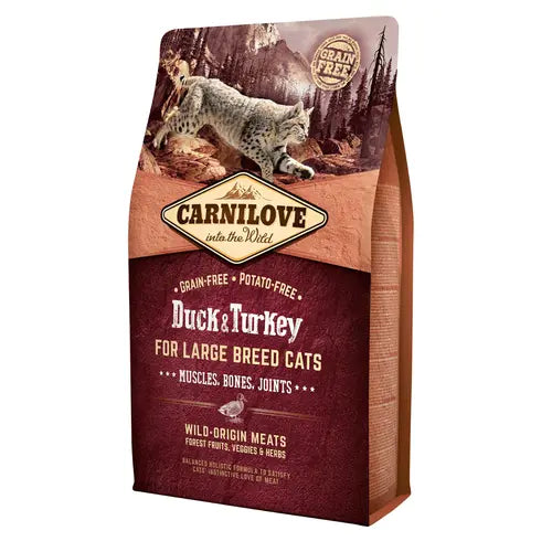 CARNILOVE Large Chat Canard & Dinde 2kg