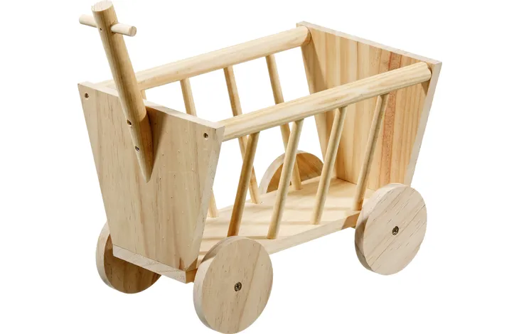 FLAMINGO Chariot de Plage Bois 20cm