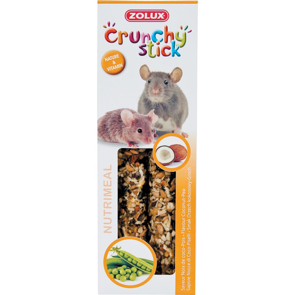 Zolux Crunchy Stick Rat Souris Coco/Pois 115gr