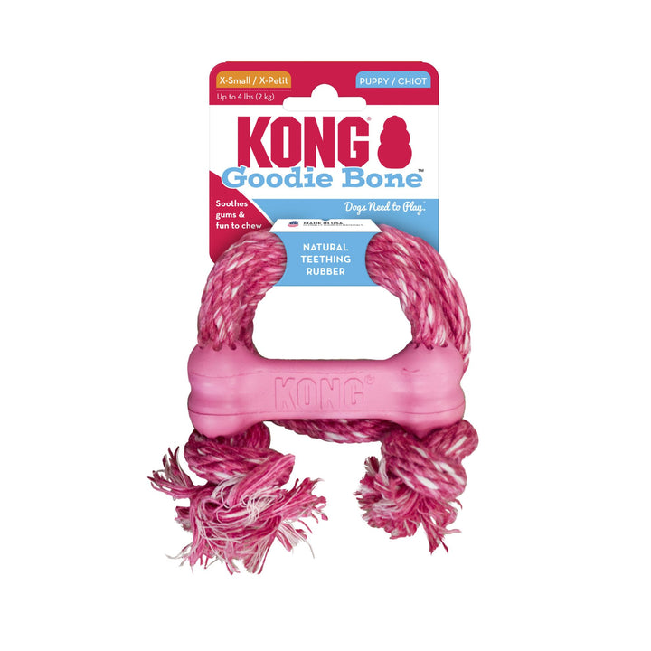 Jouet KONG chiot Goodie Bone avec corde