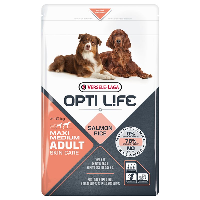 Opti Life Adult Skin Care Medium & Maxi 12,5kg