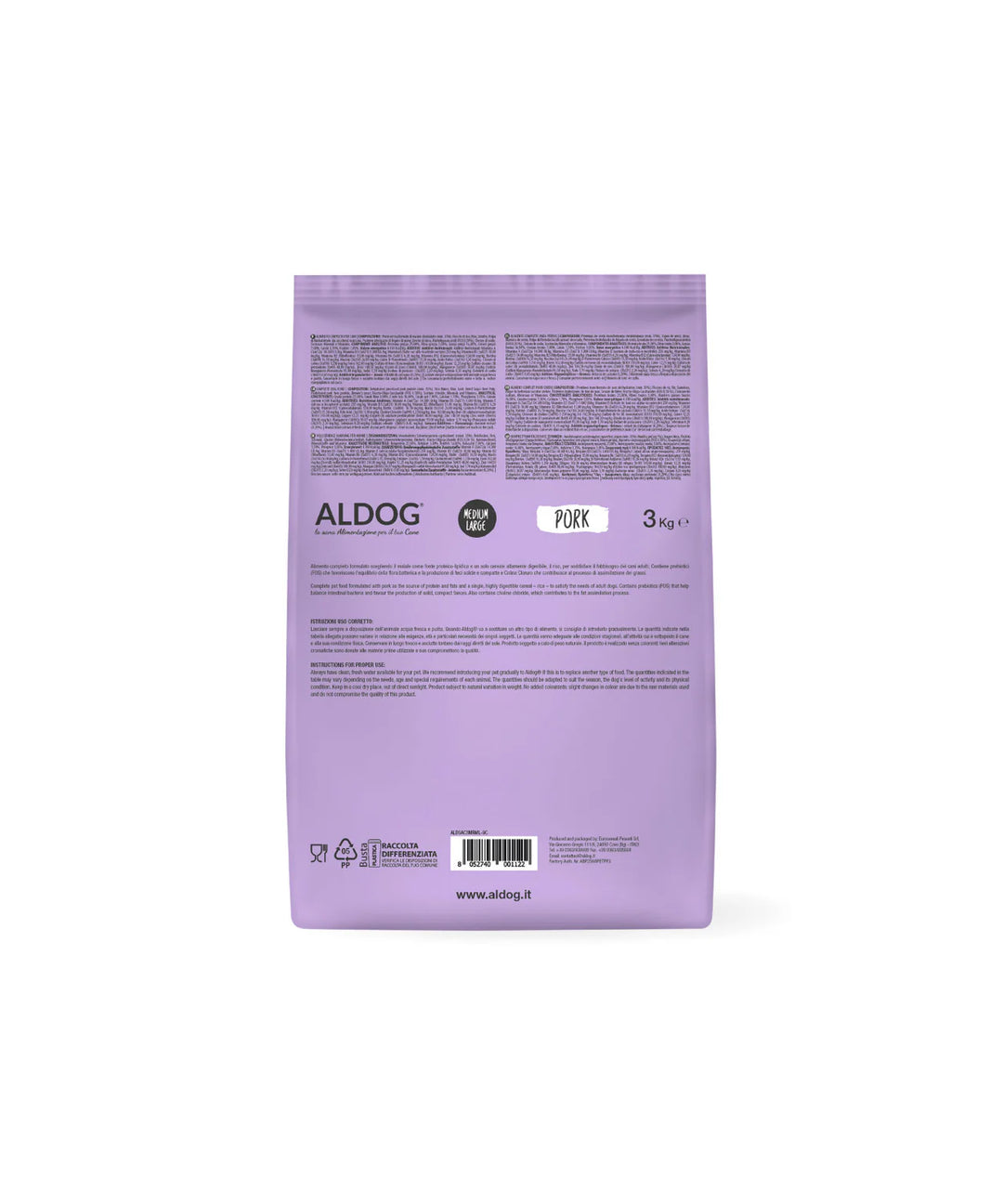 Aldog Medium/Large Pork 12kg