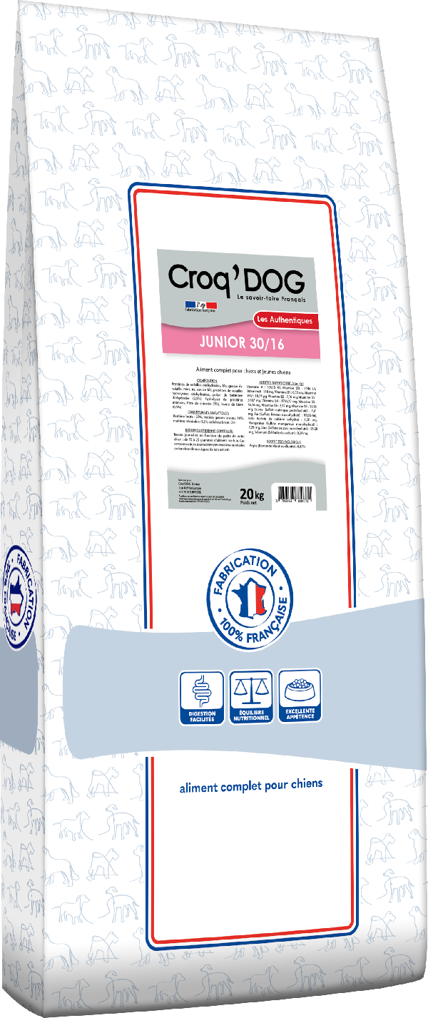 CROQ’DOG – JUNIOR 30/16 20kg – Can’ Affection