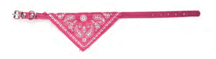 Zamibo Collier Bandana Cuir Synthétique Rose
