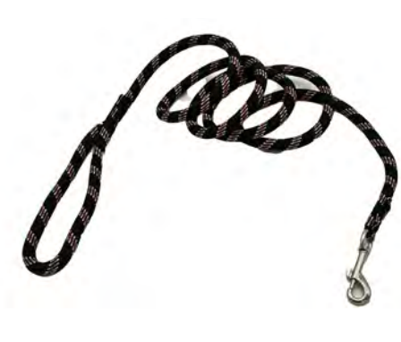 Zamibo Laisse Tressée Rond Noire 200cm