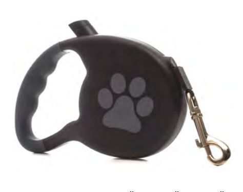 Zamibo Laisse Rétractable Chien 45kg 7,5m Noir