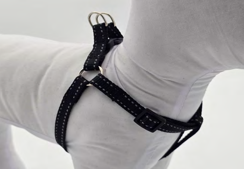 Zamibo Harnais Polyester Réglable Réfléchissant Noir