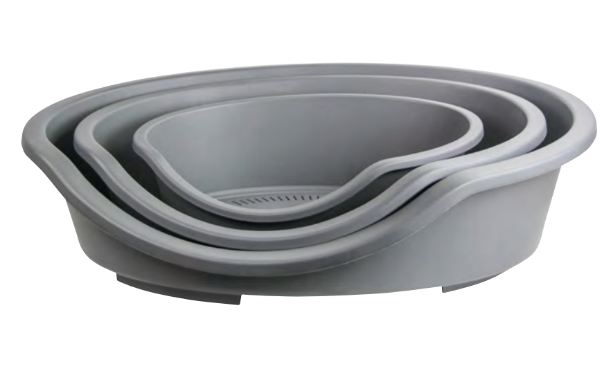Zamibo Corbeille Plastique Rigide Antidérapant Gris