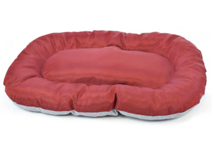 Zamibo Coussin Ovale Bordeaux & Gris