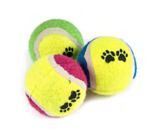 Zamibo Filet Balles de Tennis Imprimé Pattes 3pcs ∅6cm