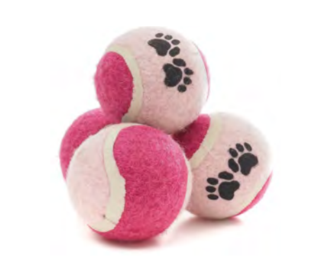 Zamibo Filet de Mini Balles de Tennis Imprimé Pattes 4 pcs ∅4cm