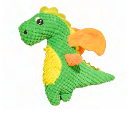 Zamibo Peluche Dragon Vert, Orange & Jaune 22cm