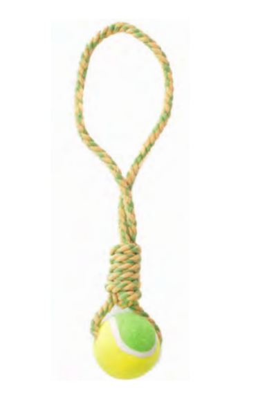 Zamibo Balle de Tennis et Corde Vert & Jaune ∅6x36cm