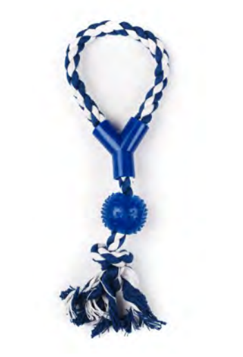 Zamibo Balle Picots avec Corde Bleu & Blanc ∅4,5x33cm