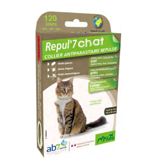 Collier Antiparasitaire Répulsif Chat 14-28cm