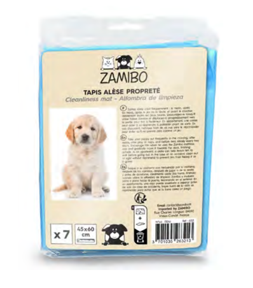 Zamibo Tapis Alèse de Propreté 7pcs Bleu