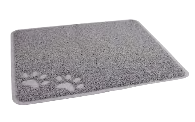 Zamibo Tapis Structuré PVC Motif Pattes Gris 45x37cm