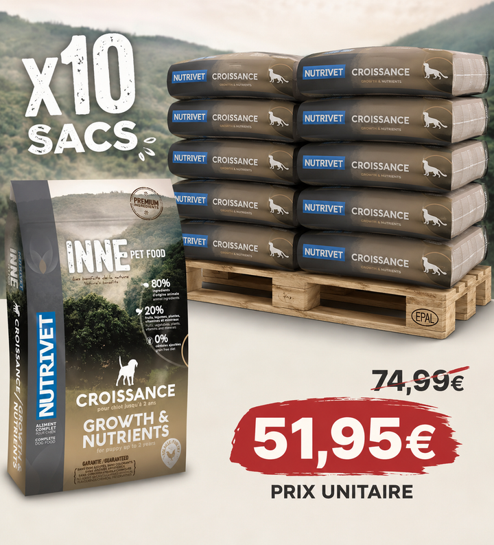 INNE Chiot/Croissance 12kg (1 palette - 10 sacs)