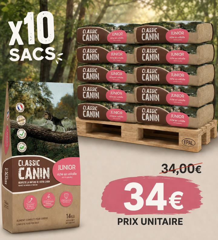 Classic Canin Junior 14kg (1 palette - 10 sacs)