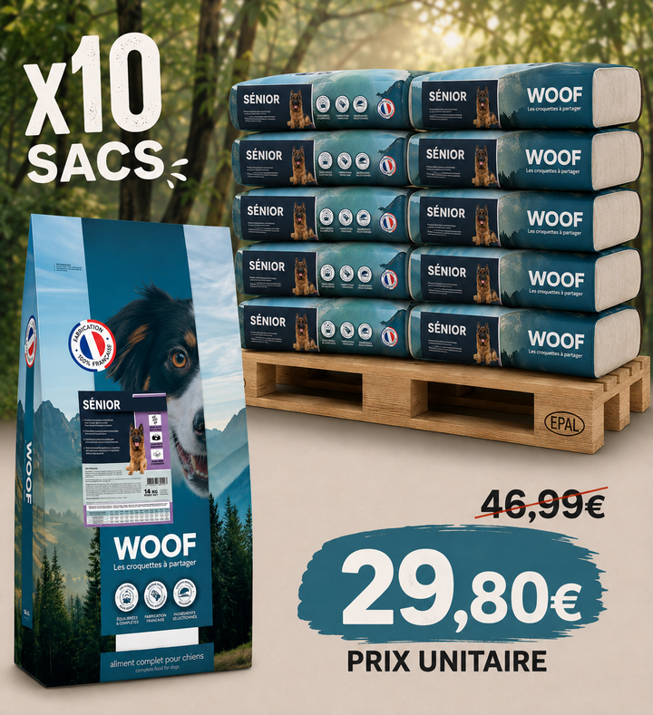 WOOF Senior 14kg (1 palette - 10 sacs)