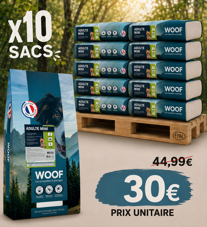 WOOF Adulte Mini 14kg (1 palette - 10 sacs)
