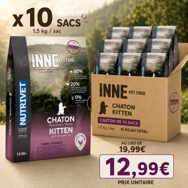 INNE Chaton 1,5kg (1 carton de 10 sacs)