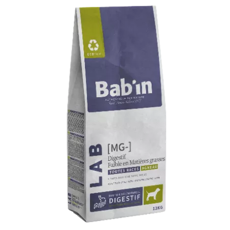 Bab'in Adulte Digestif MG- Agneau 12kg