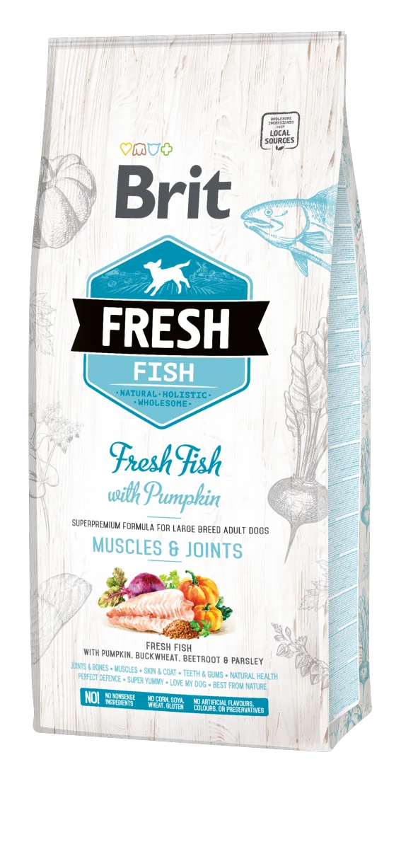 Brit Fresh Poisson Adulte Large 12kg (1 palette - 10 sacs)