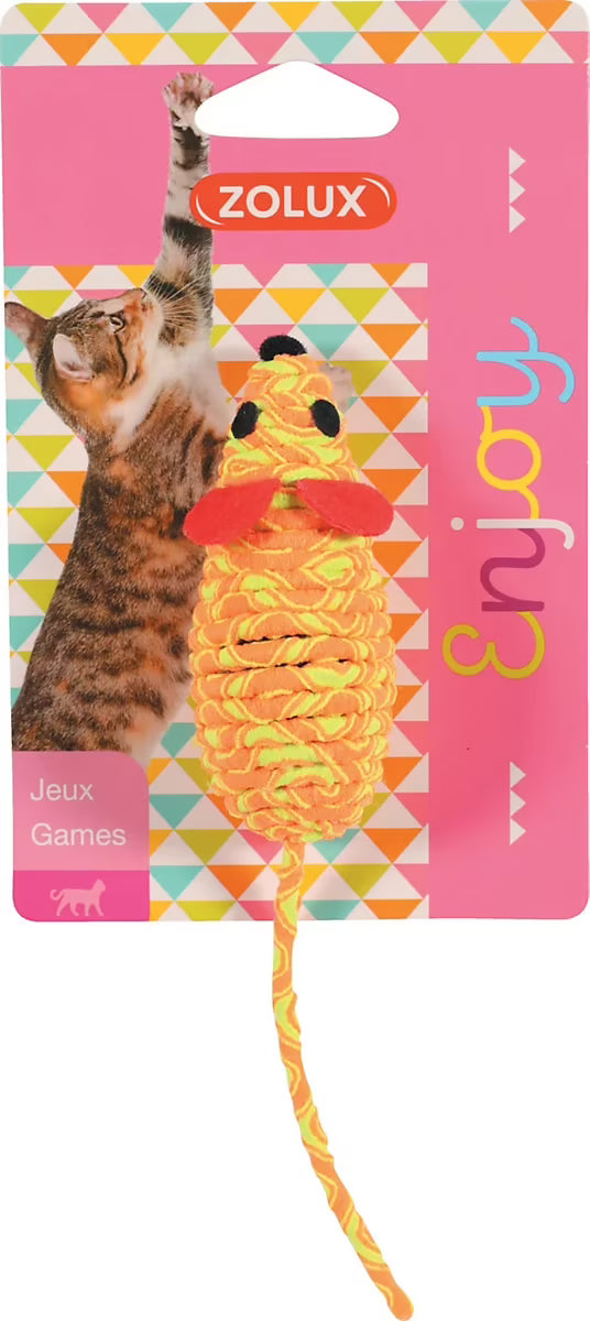 Souris en élastiques colorée pour chat
