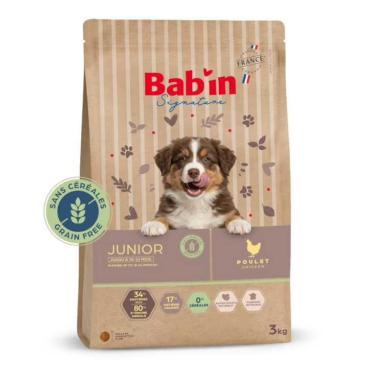 Bab'In Junior Sans Céréales 12kg (1 palette - 10 sacs)