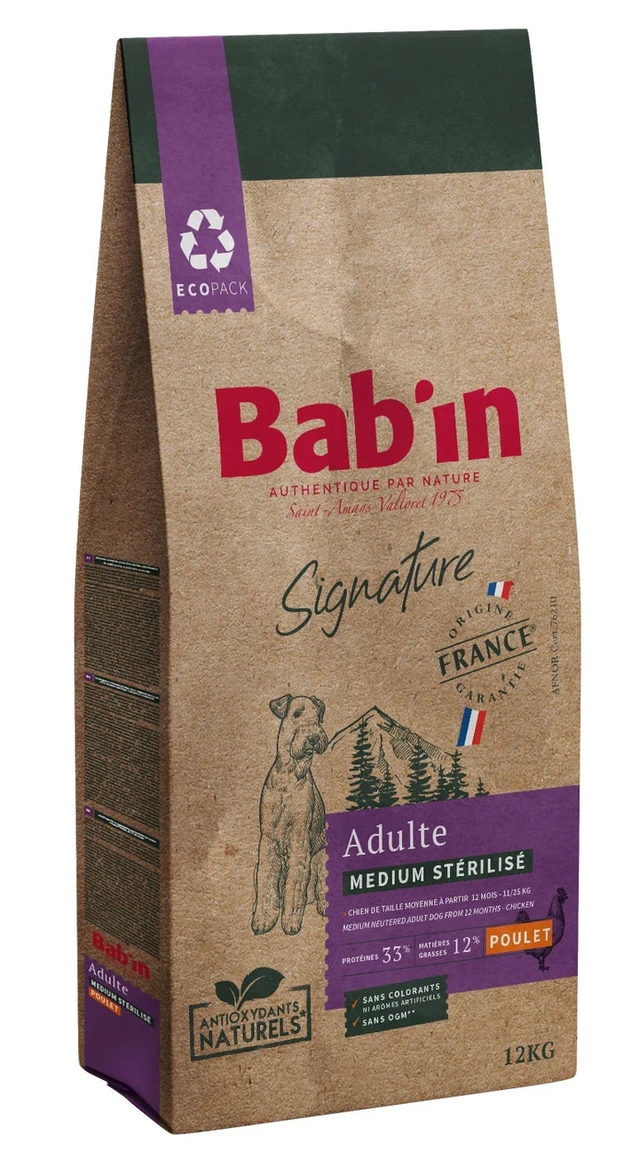 Bab'In Medium Stérilisé 12kg (1 palette - 10 sacs)