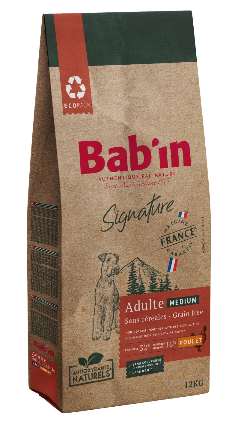 Bab'In Adulte Grain Free Poulet 12kg (1 palette - 10 sacs)