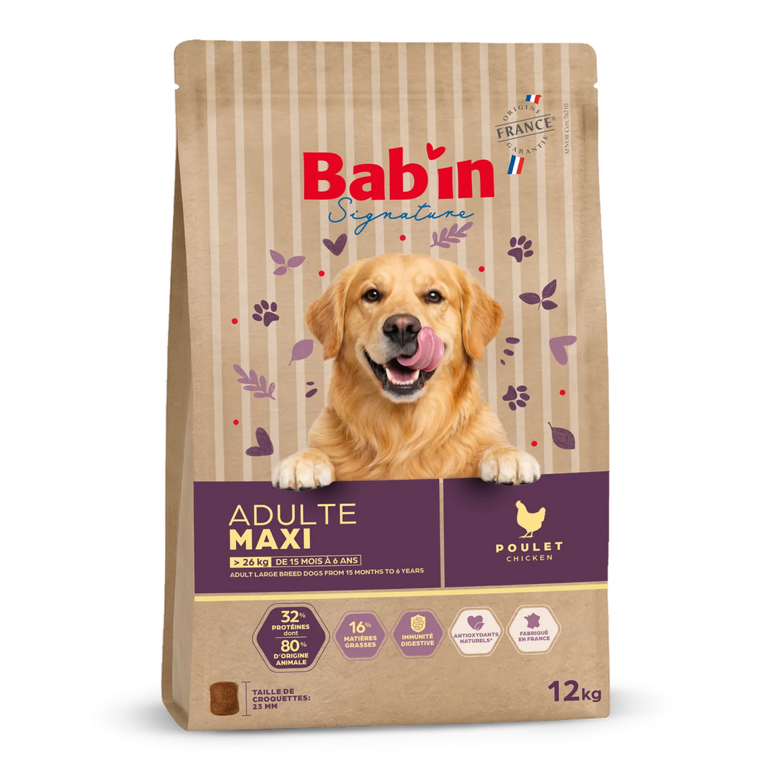 Bab'In Maxi Adulte Poulet 12kg (1 palette - 10 sacs)