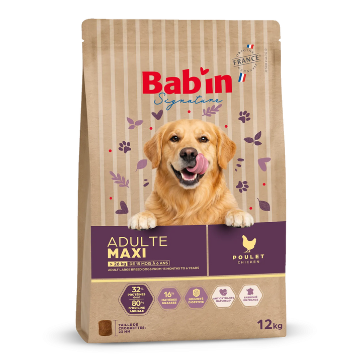 Bab'In Maxi Adulte Poulet 12kg (1 palette - 10 sacs)