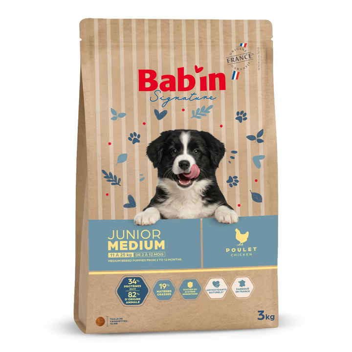 Bab'In Medium Junior 12kg (1 palette - 10 sacs)