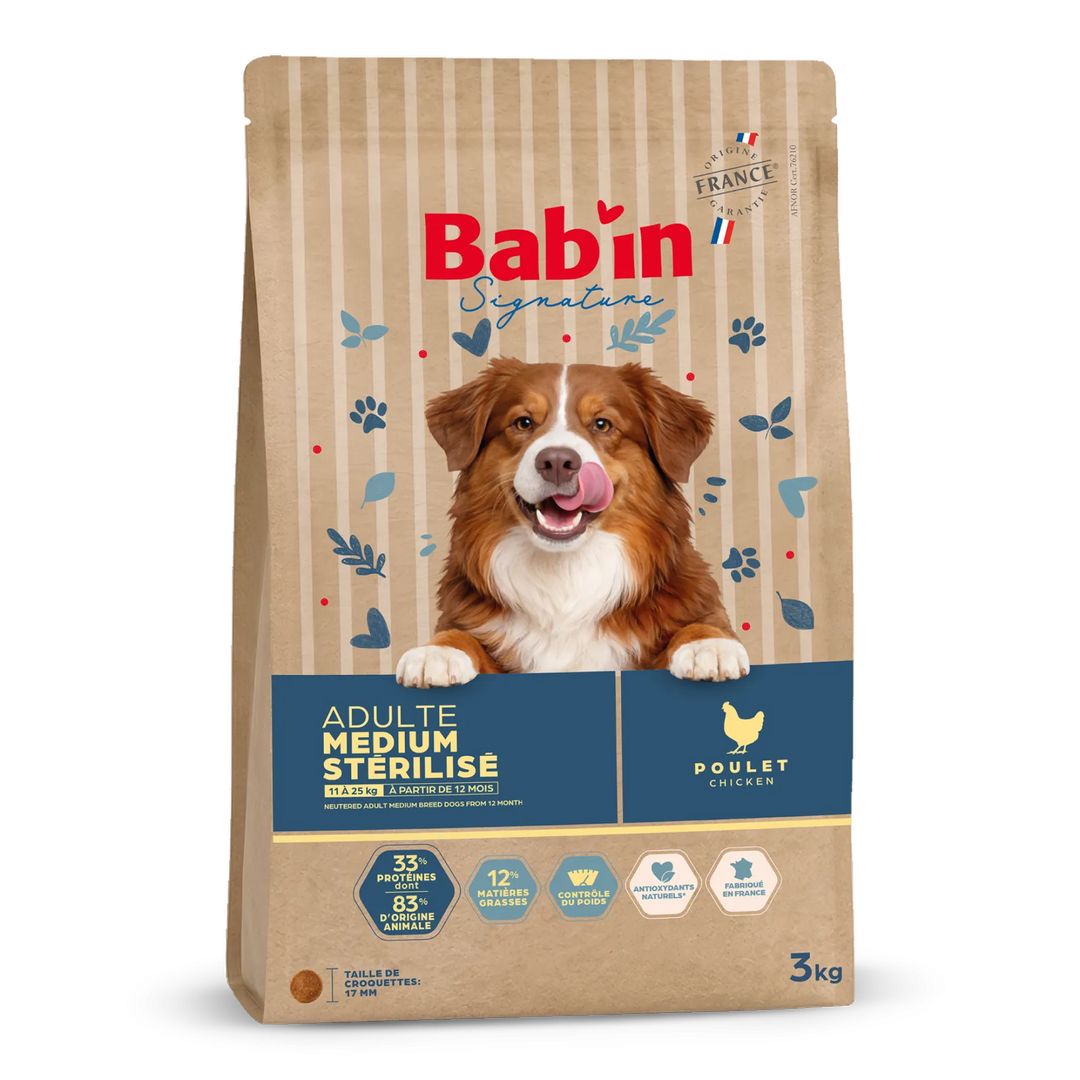 Bab'In Medium Stérilisé 12kg (1 palette - 10 sacs)