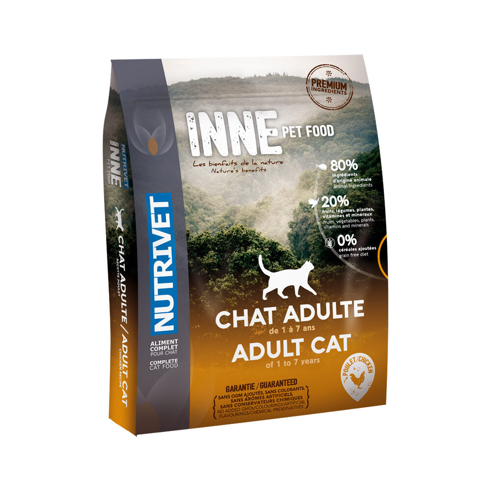 INNE Chat Adulte Poulet 1,5kg (1 carton de 10 sacs)