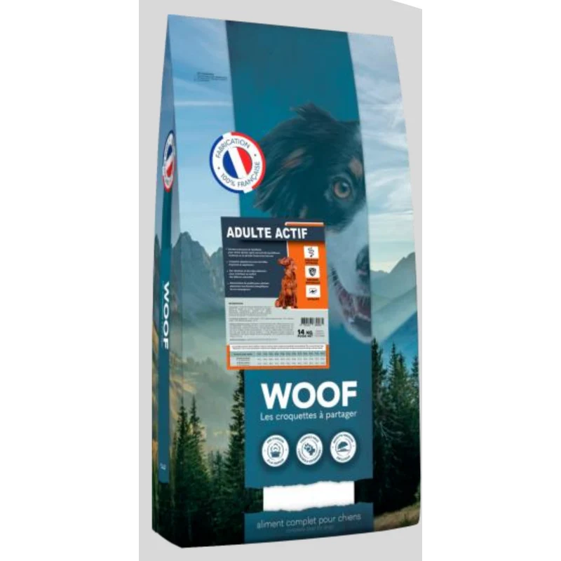 WOOF Adulte Actif 14kg (1 palette - 10 sacs)