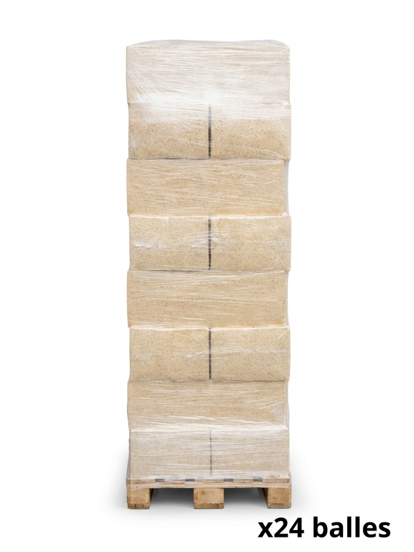 Litière Copeaux de Bois ( 1 Palette - 24 balles de ≃ 18kg)